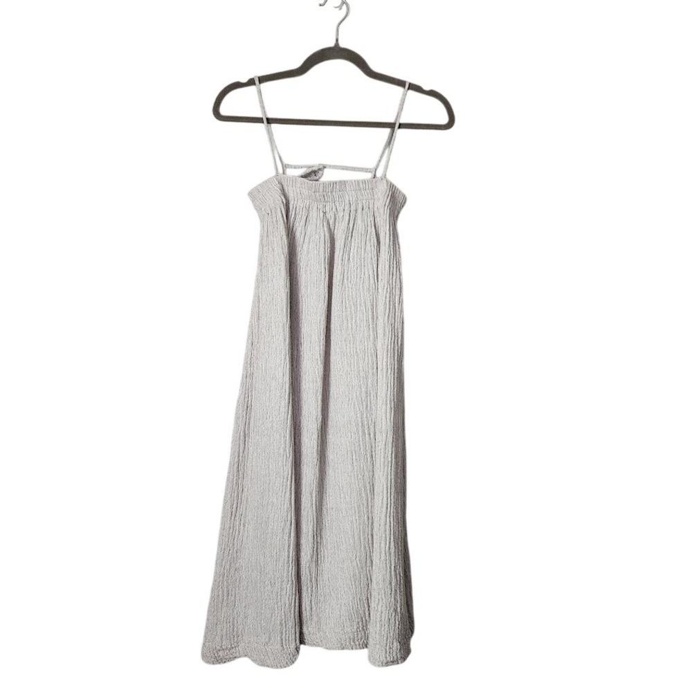 MYRAH PENALOZA Cocoon Camisole pocket dress crinkle Gauze linen blend midi ML